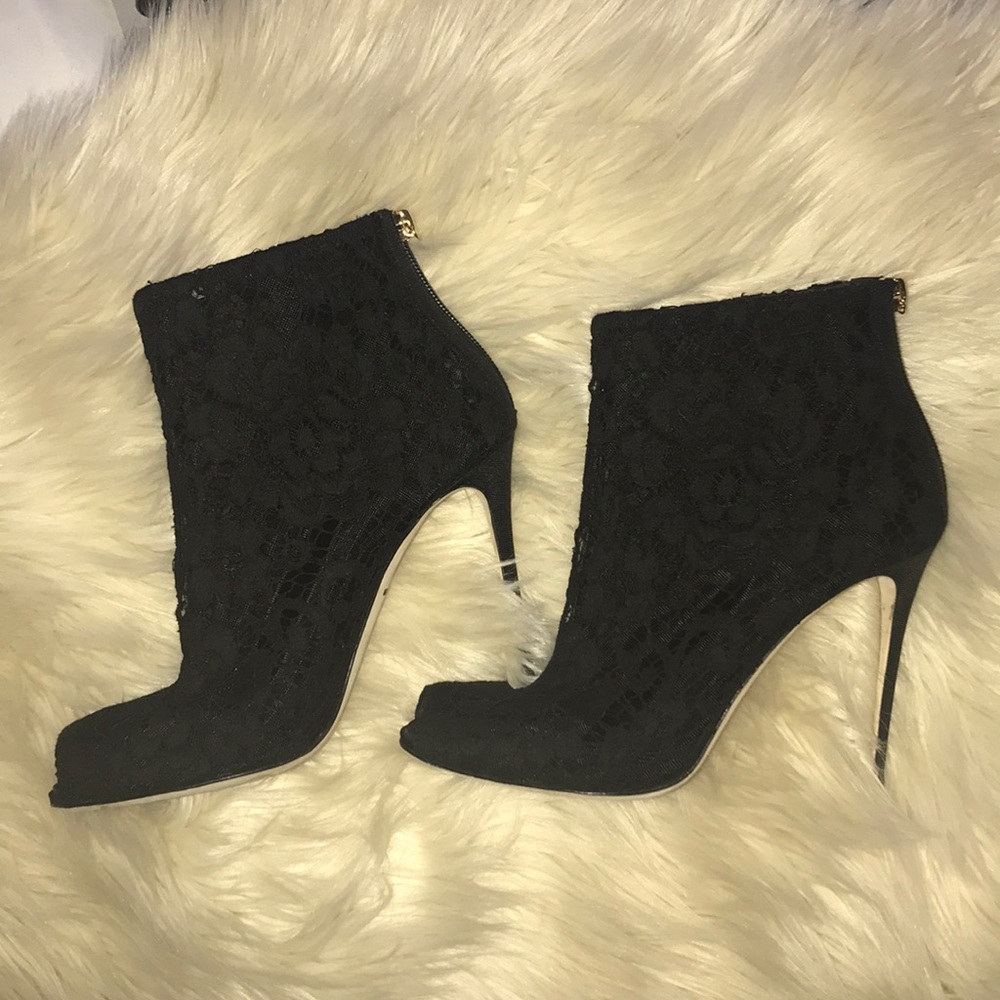 DOLCE & GABBANA FLORAL LACE BOOTIES sz 40 - Picture 5 of 5